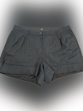 J. Crew Black Tailored Linen Shorts